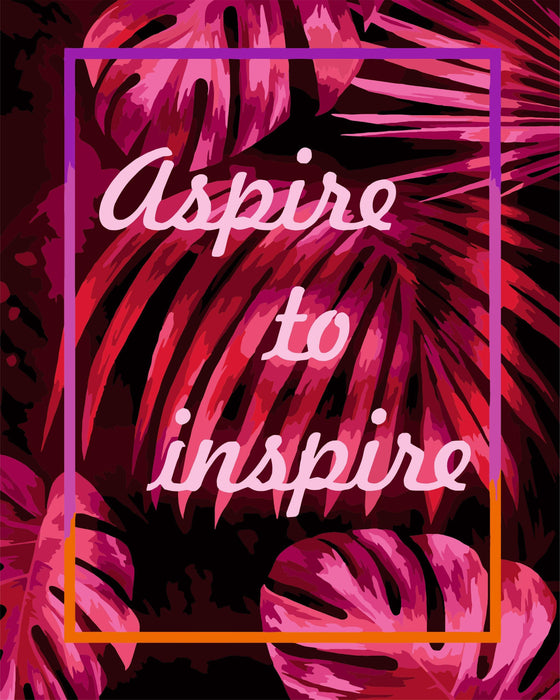 Painting by Numbers kit Crafting Spark Aspire to Inspire T002 19.69 x 15.75 in - Wizardi