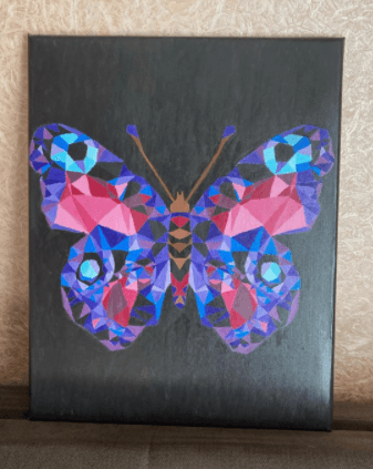 Painting by Numbers kit Crafting Spark Celebration Poly Butterfly P003 19.69 x 15.75 in - Wizardi