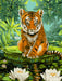 Painting by Numbers kit Crafting Spark Little Tiger S052 19.69 x 15.75 in - Wizardi