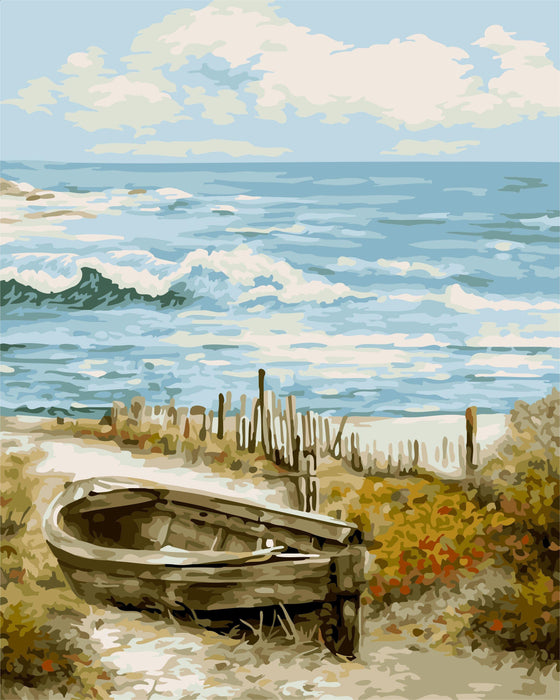 Painting by Numbers kit Crafting Spark Sandy Coast A148 19.69 x 15.75 in - Wizardi