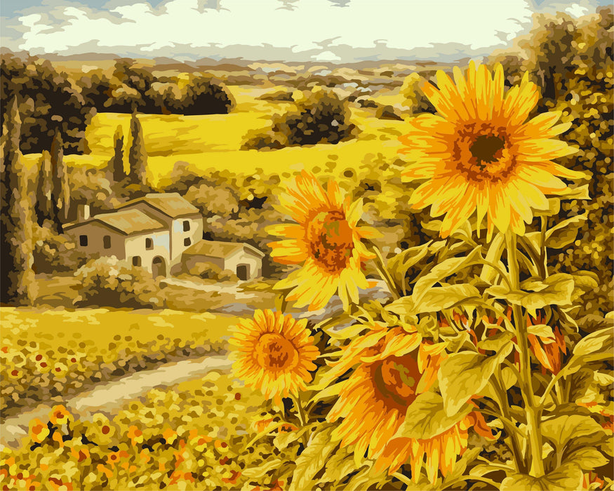 Painting by Numbers kit Crafting Spark Sunny Fields A149 19.69 x 15.75 in - Wizardi