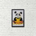 Panda with Pumpkin WD318 7.9 x 11.8 inches - Wizardi
