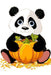 Panda with Pumpkin WD318 7.9 x 11.8 inches - Wizardi