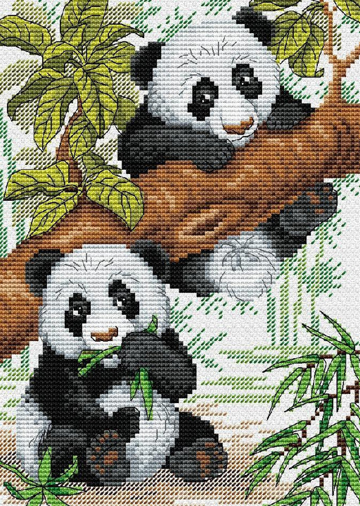 Pandas SM-050 Cross-stitch kit - Wizardi