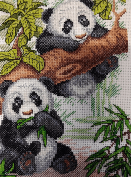 Pandas SM-050  Counted Cross Stitch Kit - Wizardi