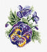 Pansies SM-630 Counted Cross Stitch Kit - Wizardi