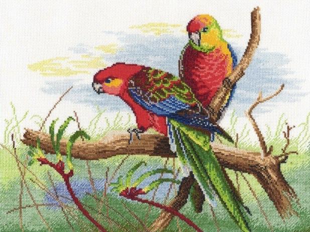 Parrots 509 Counted Cross Stitch Kit - Wizardi