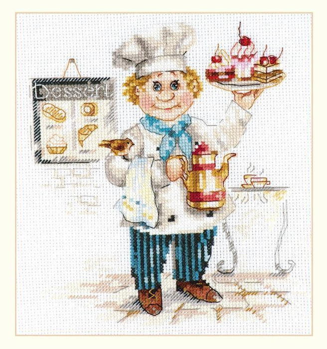 Pastry chef  6-12 Cross-stitch kit - Wizardi