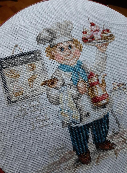 Pastry chef  6-12 Cross-stitch kit - Wizardi