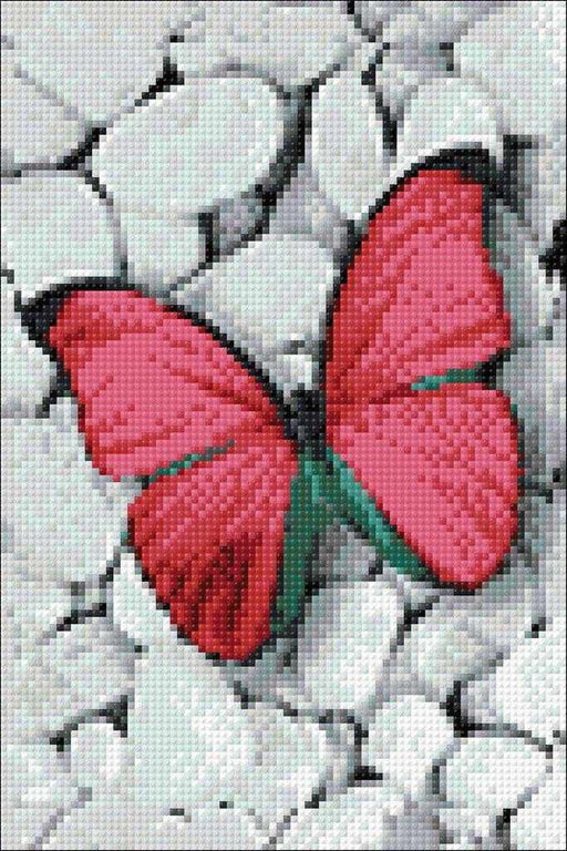 Pink Butterfly WD054  7.9 x 11.8 inches - Wizardi