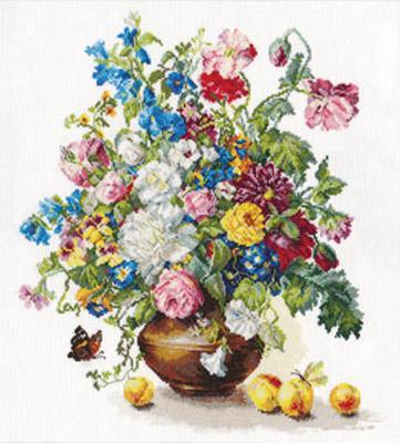 Poetry of Flowers. Fragrance of Summer 2-23 Counted Cross Stitch Kit - Wizardi