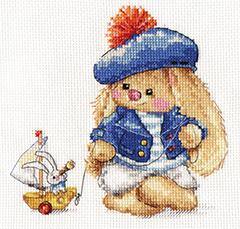 Rabbit Mi. Sailor 0-180 Cross-stitch kit - Wizardi