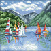 Diamond painting kit Sailing Ships Crafting Spark 7.9 x 7.9 in CS2623 - Wizardi