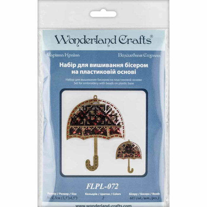Set for embroidery with beads on a plastic base FLPL-072 - Wizardi