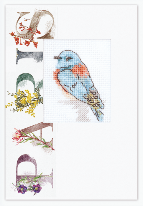 Post Card SP-100L Counted Cross-Stitch Kit