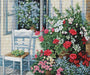 Terrace with Flowers BU4017L Counted Cross-Stitch Kit - Wizardi