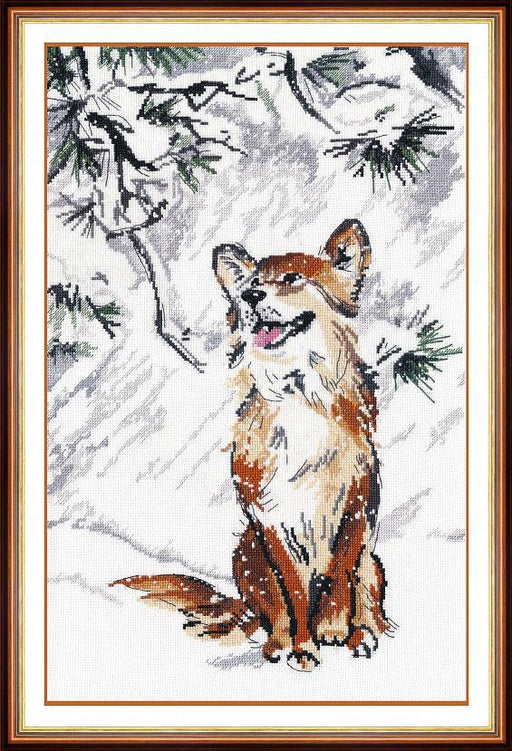 The first snow was falling 1267 Counted Cross Stitch Kit - Wizardi