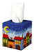 Tissue box cover - needlepoint (halfstitch) kit "City at night" 5103 - Wizardi