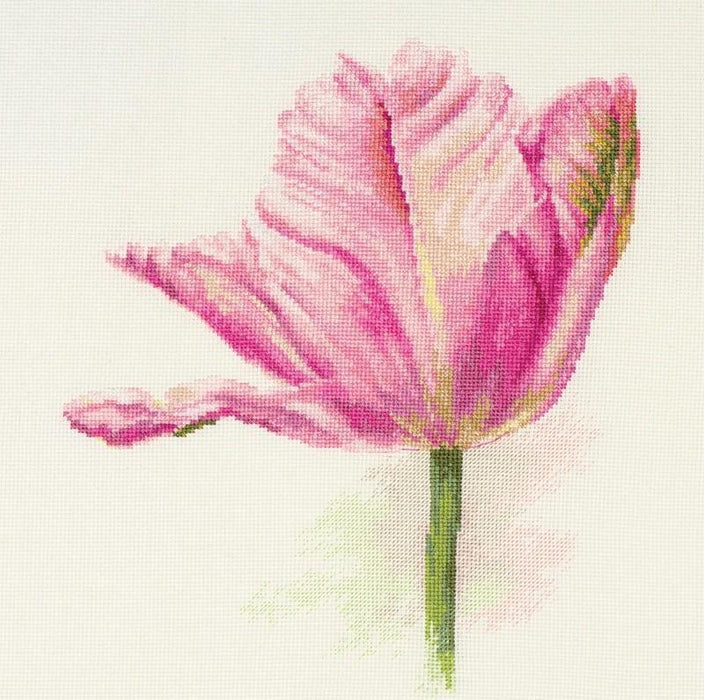 Tulips. Light Pink 2-42 Cross-stitch kit - Wizardi