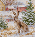 Winter day. Brown hare  1-31 Counted Cross-Stitch Kit - Wizardi