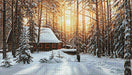 Diamond painting kit Winter Landscape Crafting Spark 27.56 x 10.6 in CS2608 - Wizardi